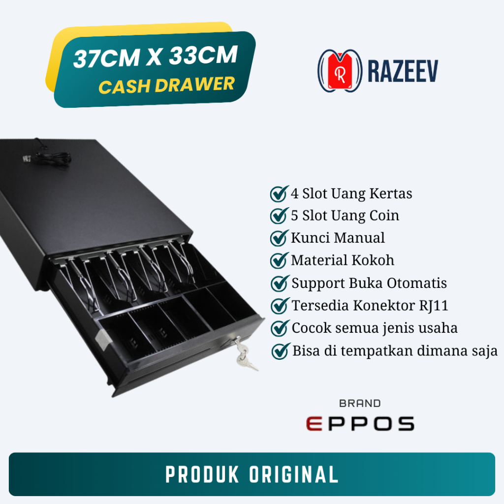 Cash Drawer Laci Kasir EPPOS 37cm x 33cm