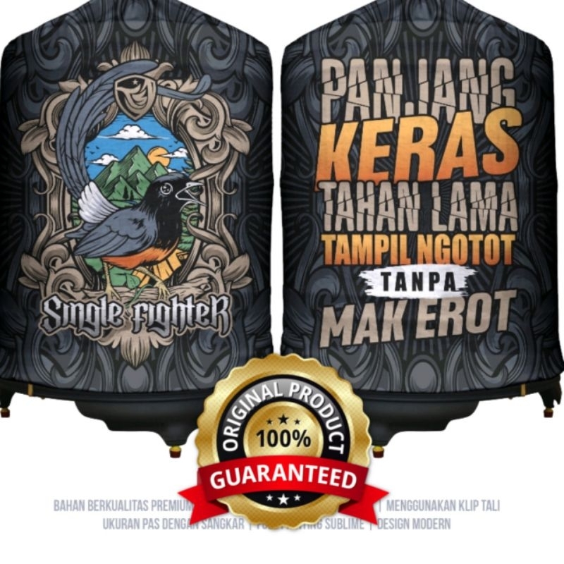 Kerodong Murai Panjang Keras No. 2 Full Printing Kerodong burung murai No.2