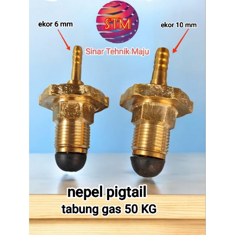 nepel gas LPG 50 kg nepel pigtail bahan kuningan