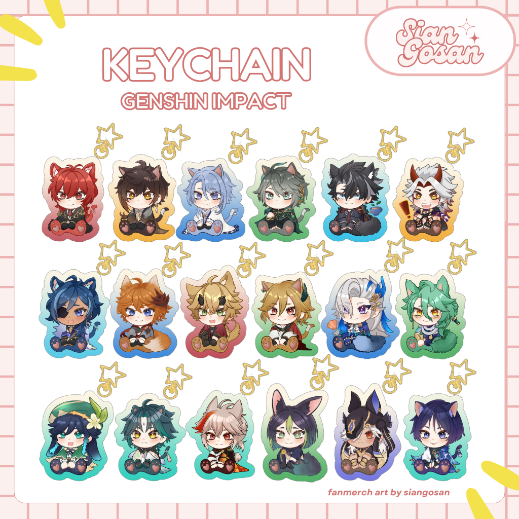 Genshin Impact Keychain Acrylic Fanmerch