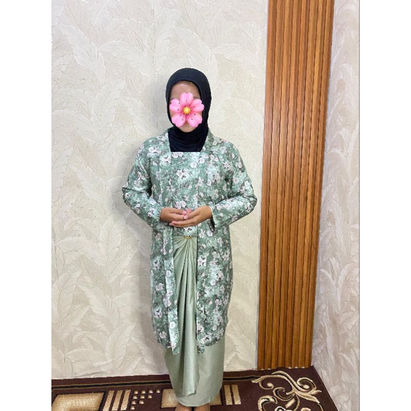 Kebaya Kutubaru Tunik Jumputan/Motif bahan Katun Premium/Tunik Jumputan