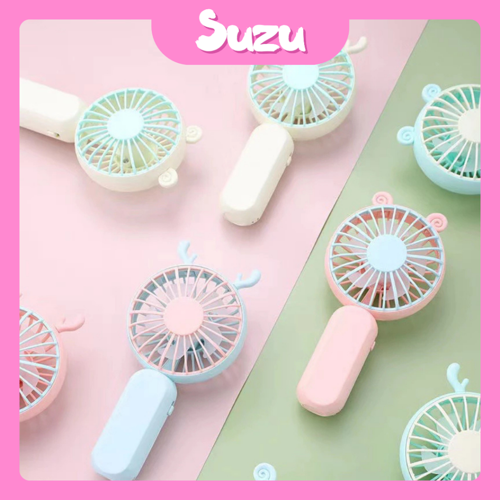 Kipas angin Mini Fan genggam Portabel Kecil lucu Korea Recharger