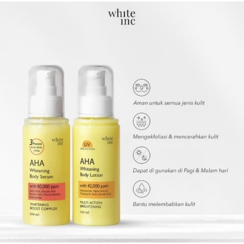 ( ORIGINAL ) WHITEINC AHA Body Serum & Body Lotion 100ml