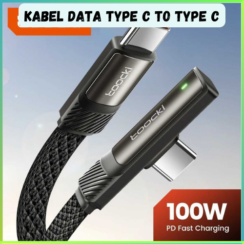 COD Kabel Data Type C to Type C Fast Charging L Shape 5A 100W 1.2M / Kabel Data Type C to Type C Fas