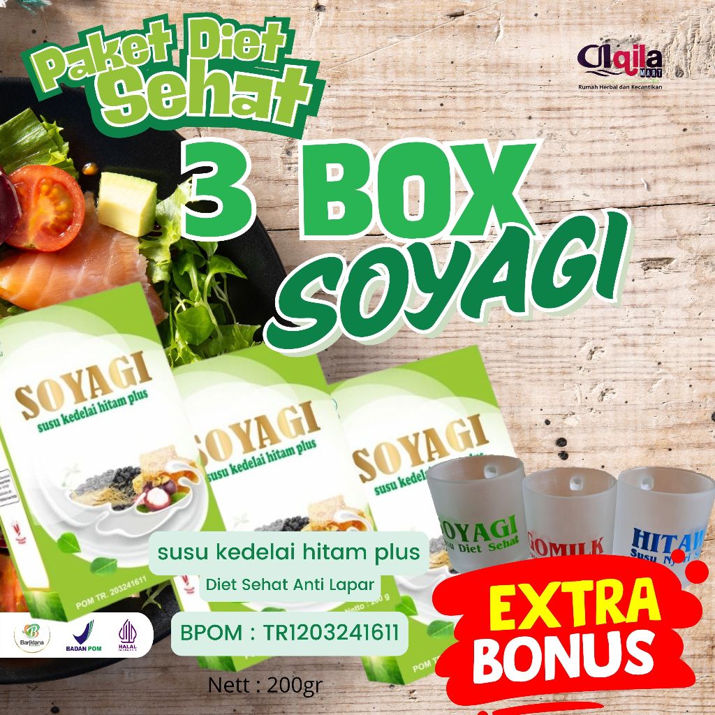 

Paket Diet 3 Box Soyagi Susu Kedelai Hitam Plus