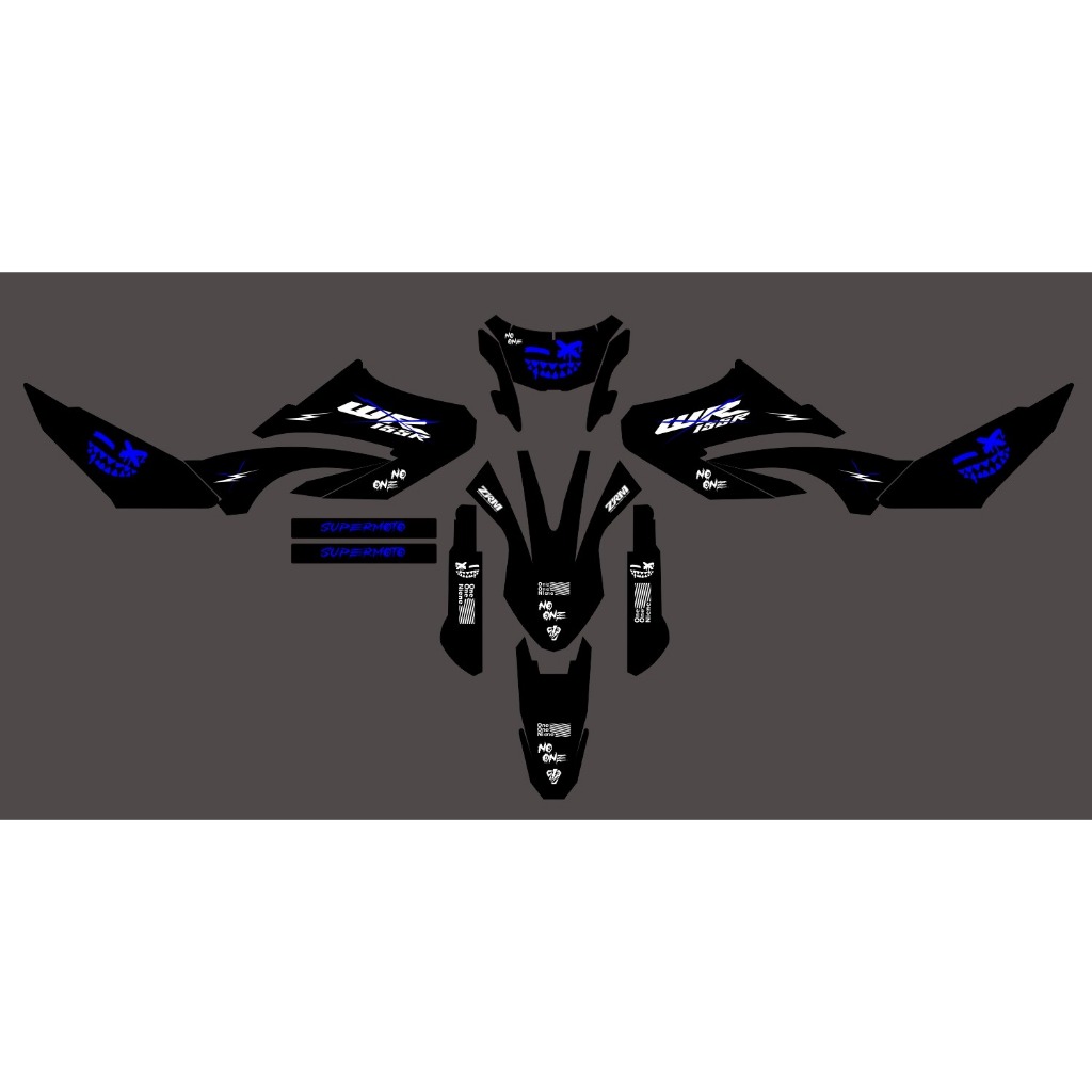 Decal WR155 Full Body Variasi Decal WR Supermoto Aksesoris Stiker Dekal Motor Yamaha WR 155 R