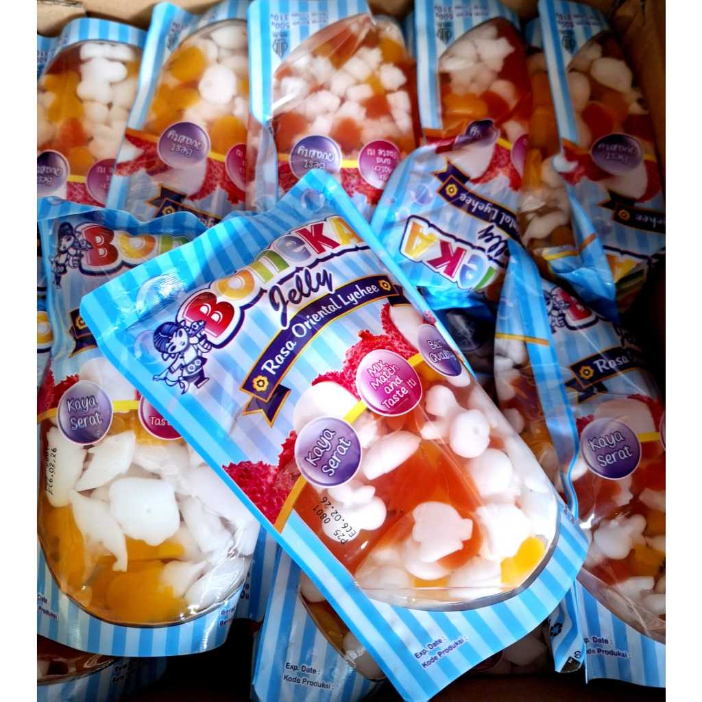 

Boneka Jelly Rasa Oriental Lychee Kaya Serat 500gr Topping Minuman