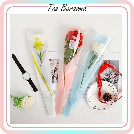 

Flower Wrapping Plastik Buket Mawar Plastik Bungkus Bunga Artificial Ecer Per Pcs SF18