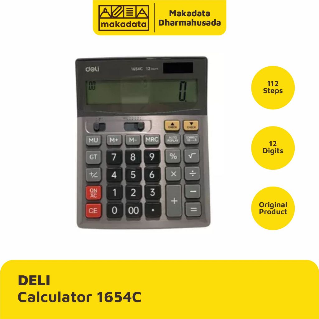 

DELI CALCULATOR l KALKULATOR E1654C BLACK