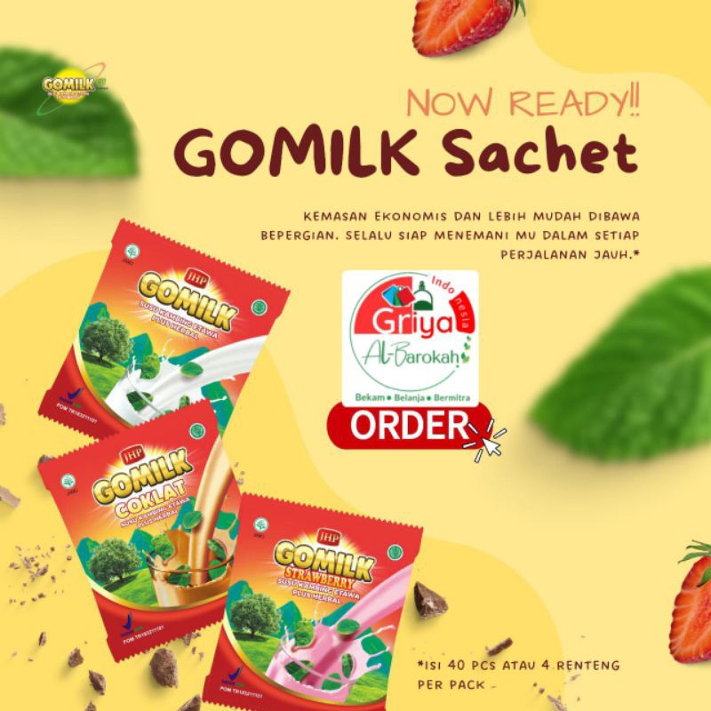 

SUSU GOMILK (Kemasan Sachet @25gr), Boleh order persachet tidak harus 1 renceng, Ada hadiah di setiap pembelian minimal 1 renceng