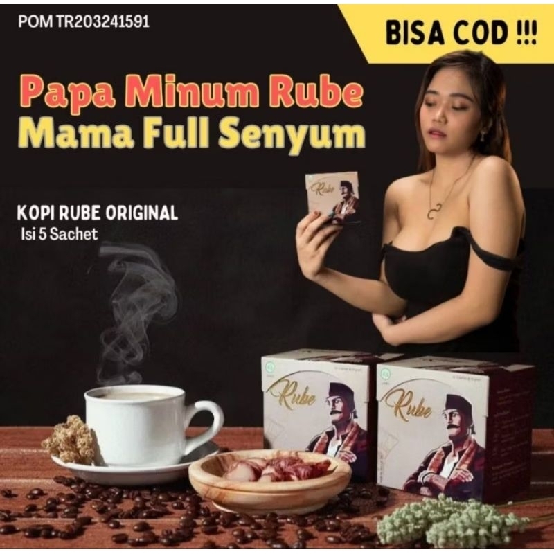 KOPI RUBE - OBAT HERBAL PRIA - STAMINA PRIA DEWASA - 1 BOX ISI 5 SACHET