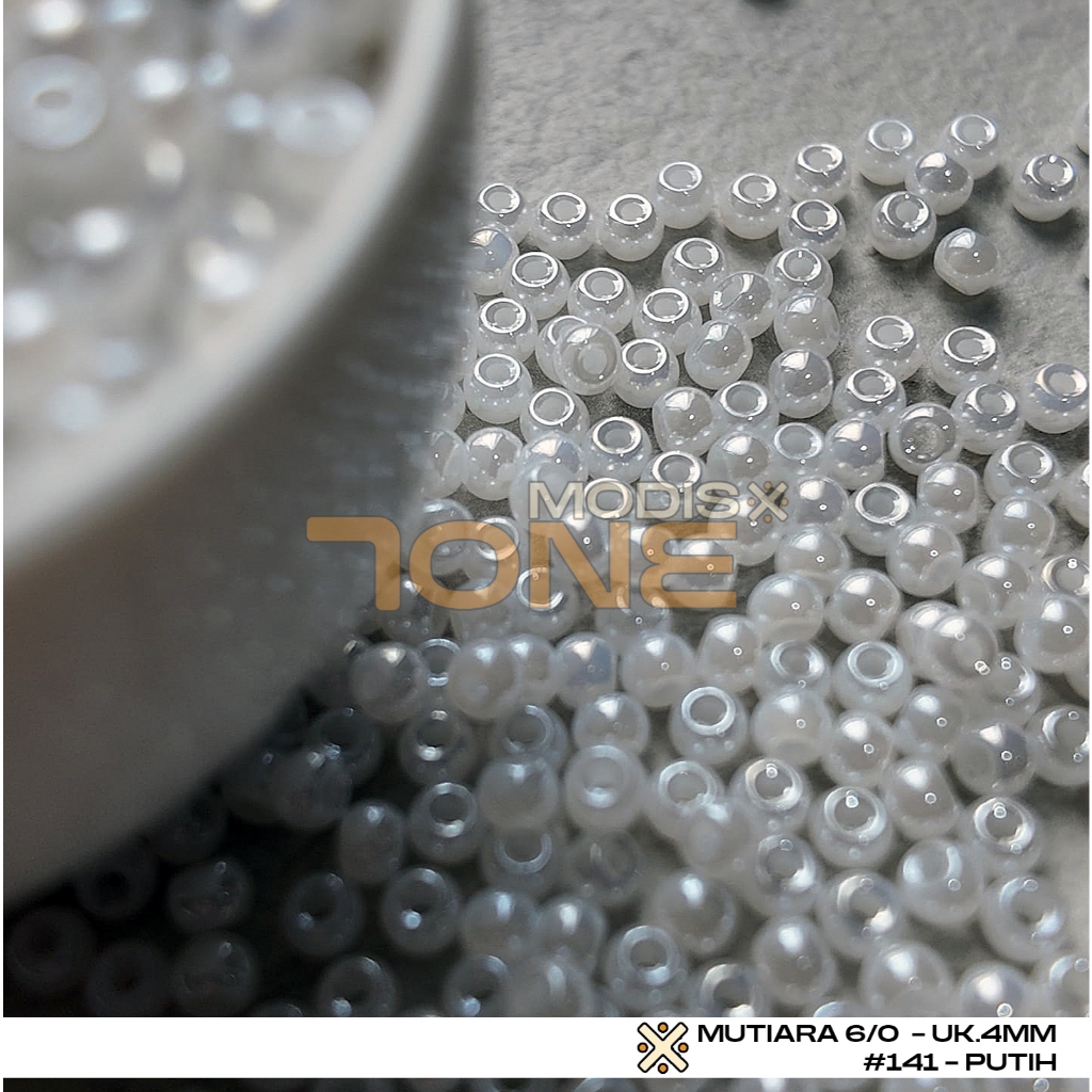 Mutiara 6/o - Mutiara 4mm - Mutiara Premium - Kilat / 50 gram / 100 gram  / 10 gram