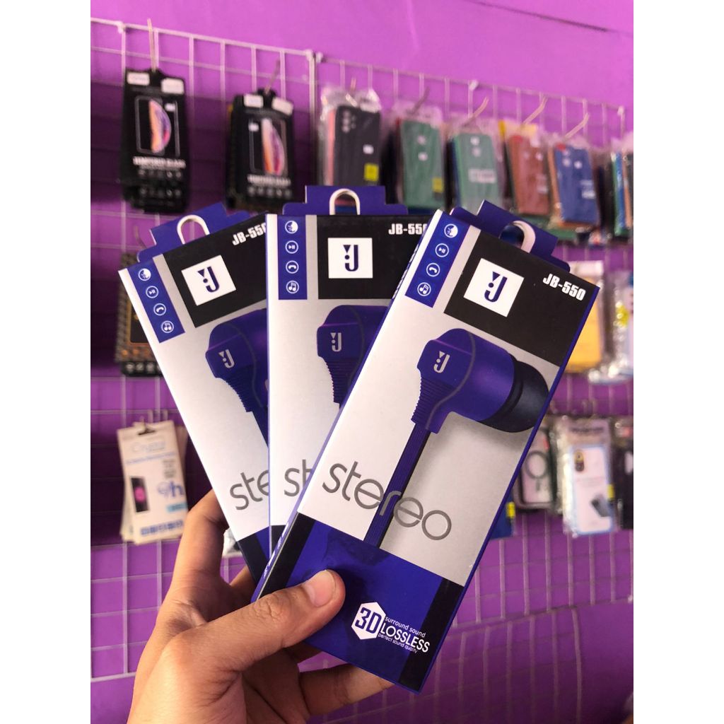 HEADSET HANDSFREE BRAND MODEL KABEL GEPENG JB550-JB555