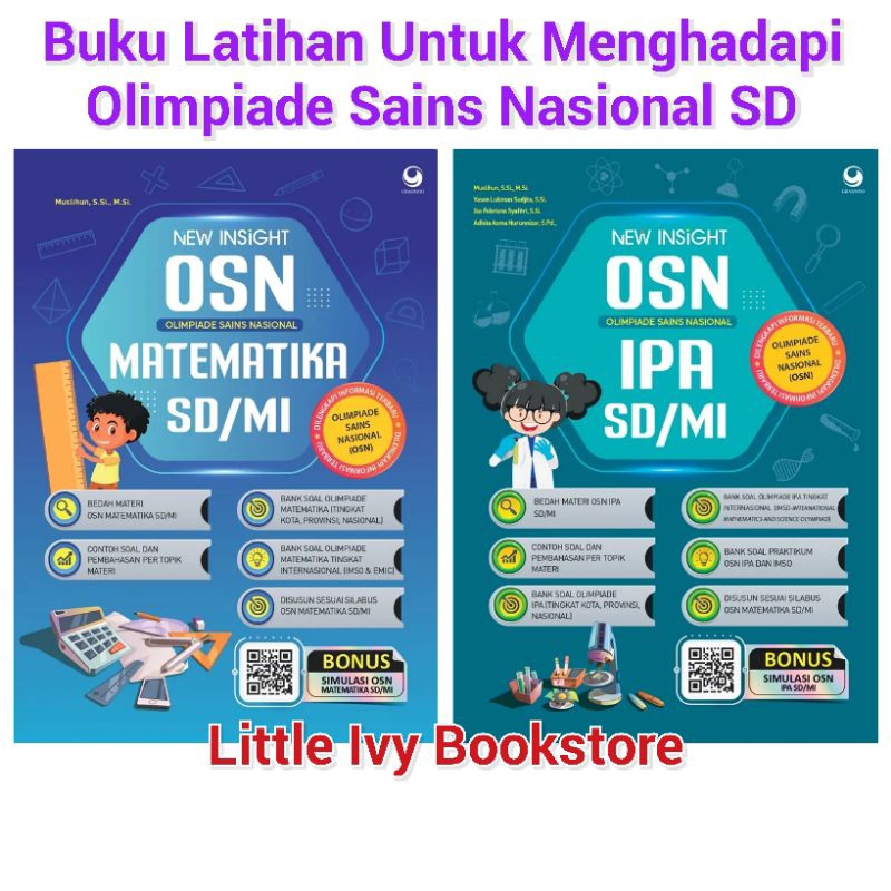 Buku Olimpiade Sains Nasional OSN SD SMP SMA Matmatika/Sains/IPS/Biologi/Kimia Original Grasindo