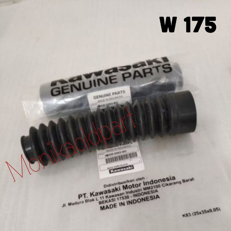 karet shock depan W175 karet boot Skok depan Kawasaki W 175 karet usus ulir shock depan W175 Origina