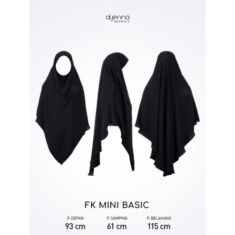 FK MINI BASIC JETBLACK JB PREMIUM ALJENNA FUSE KHIMAR