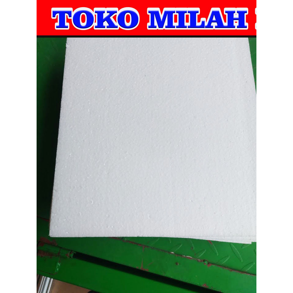 10 lembar styrofoam polos tebal 1cm ukuran 30x35 cm