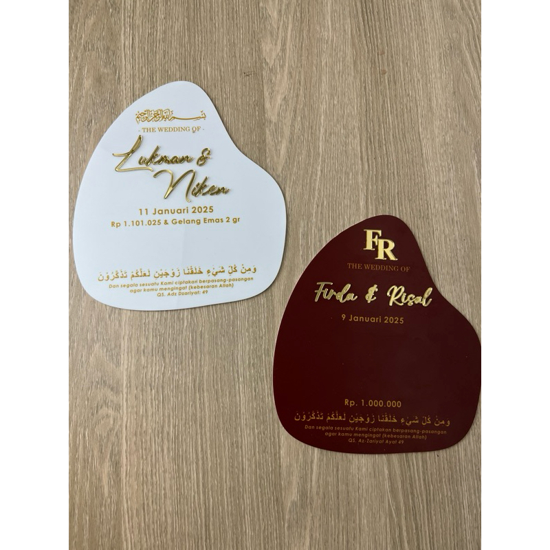 Mahar Akrilik Custom Dekorasi Mahar Akrilik Custom Huruf Timbul