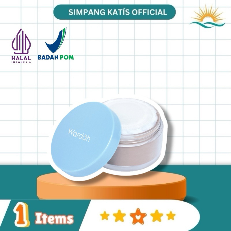 [TERMURAH] Wardah lightening Matte Powder Loose powder Bedak tabur Biru Untuk Kulit Kering