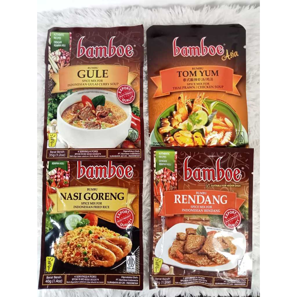 

Bamboe Bumbu Instan All Varian Kualitas Export (35gr - 70gr)