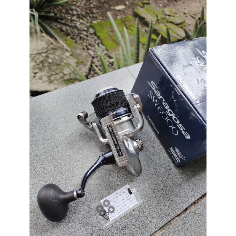 Reel Shimano Saragosa SW 6000 kondisi bekas, minus pemakaian