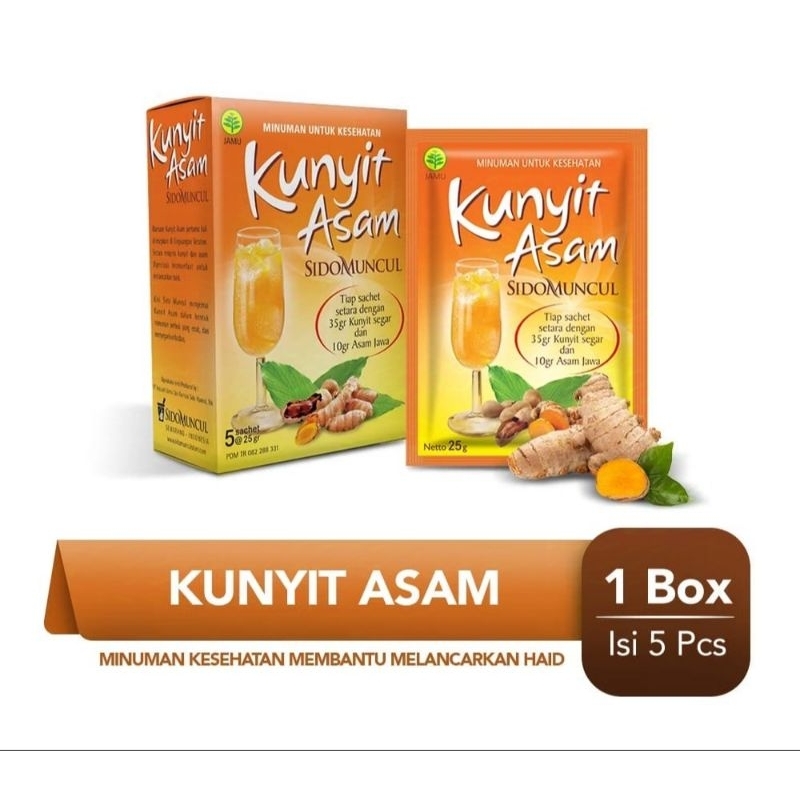 

SIDOMUNCUL Kunyit Asam KEMASA BOX isi 5pcs @25gr