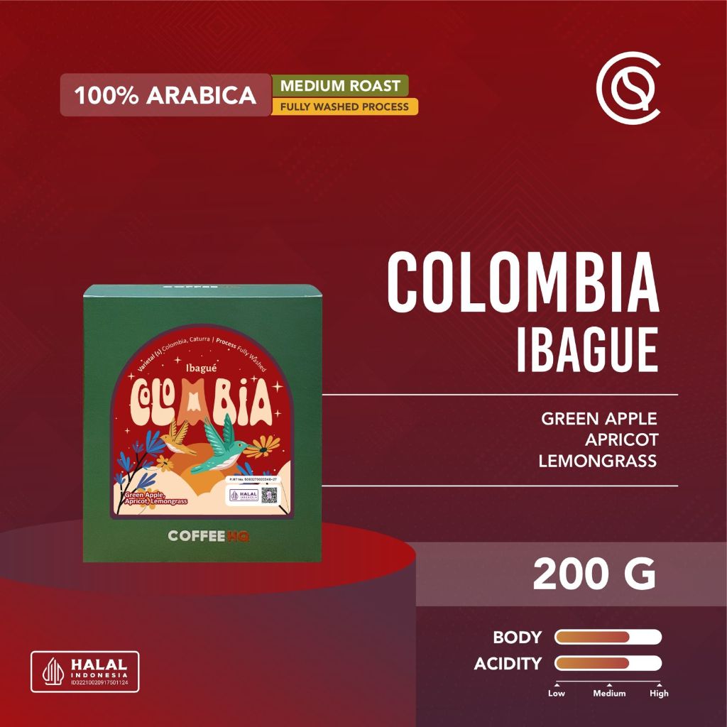 

COFFEEHQ COLOMBIA Ibagué Fully Washed 200gr
