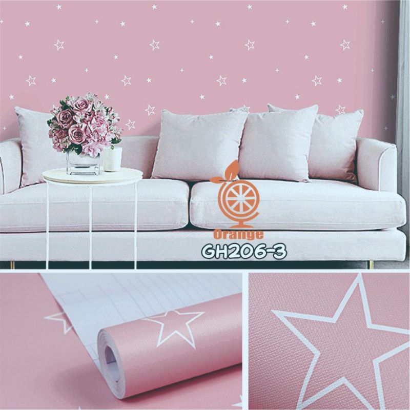 Wallpaper Dinding Aesthetic Wallpaper Dinding Motif Kejora Pink Wallpaper Dinding Kamar Anak Dinding