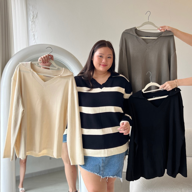 KETTY LENGAN PANJANG KNIT PREMIUM / Atasan Lengan Panjang Knit Jumbo / Atasan Jumbo