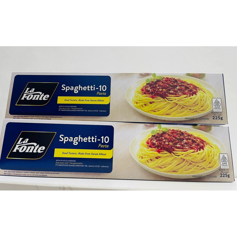 

LA FONTE SPAGHETTI - 10 Pasta 225GR ORIGINAL TERMURAH SURABAYA