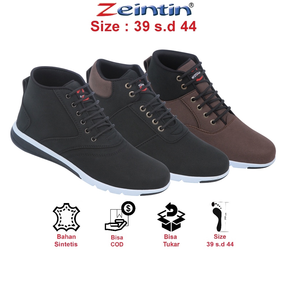 Sudah READY Zeintin  Sepatu Pria Sneakers Sepatu Sneakers Boot Pria Kasual Sepatu Bot Sintetis Zeint