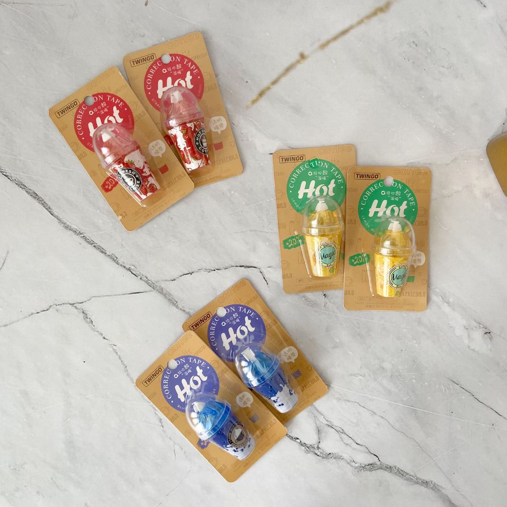 

Penghapus Pulpen Kertas / Correction Tape / Tip Ex / Tipe X Twingo Bentuk Minuman Mini Lucu Cup Boba Sbux Mirip Starbucks Mainan Pita ATK Alat Tulis Kantor Anak Dewasa Hadiah Souvenir COD Ready Stock