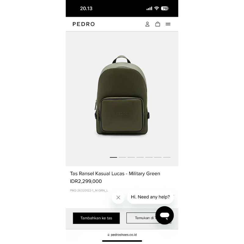 Tas Ransel merek Pedro