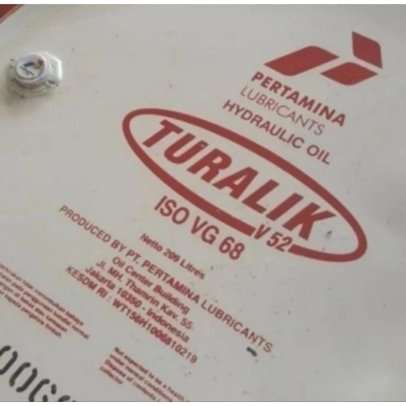 Oli Pertamina Drum Turalik V 52 ISO VG 68 isi 209 liter