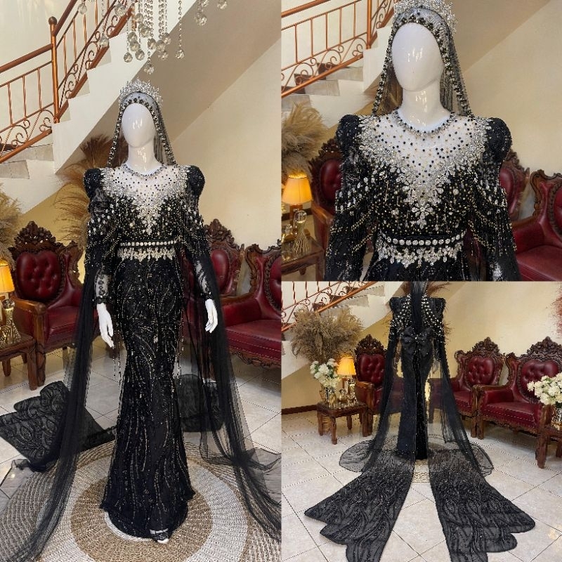 gaun pengantin ekor Cheongsam // slim dress ekor cheongsam // gaun pengantin modern