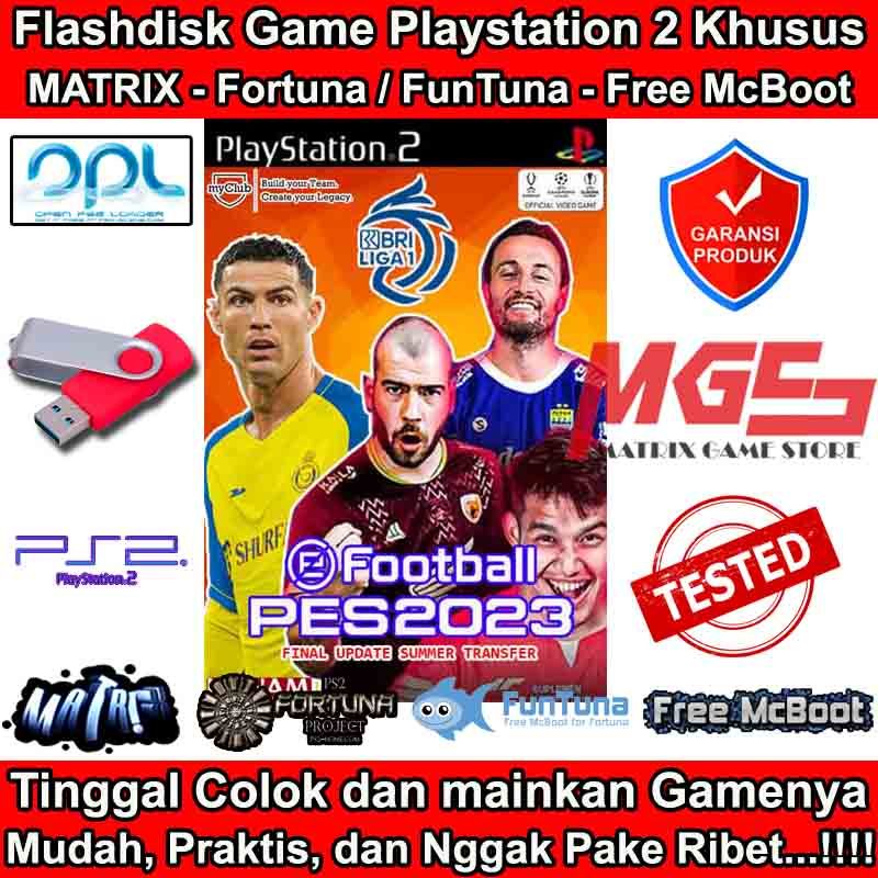 Flashdisk Game PS2 PS 2 PES 2023 Summer Transfer + Liga 1 BRI Indonesia
