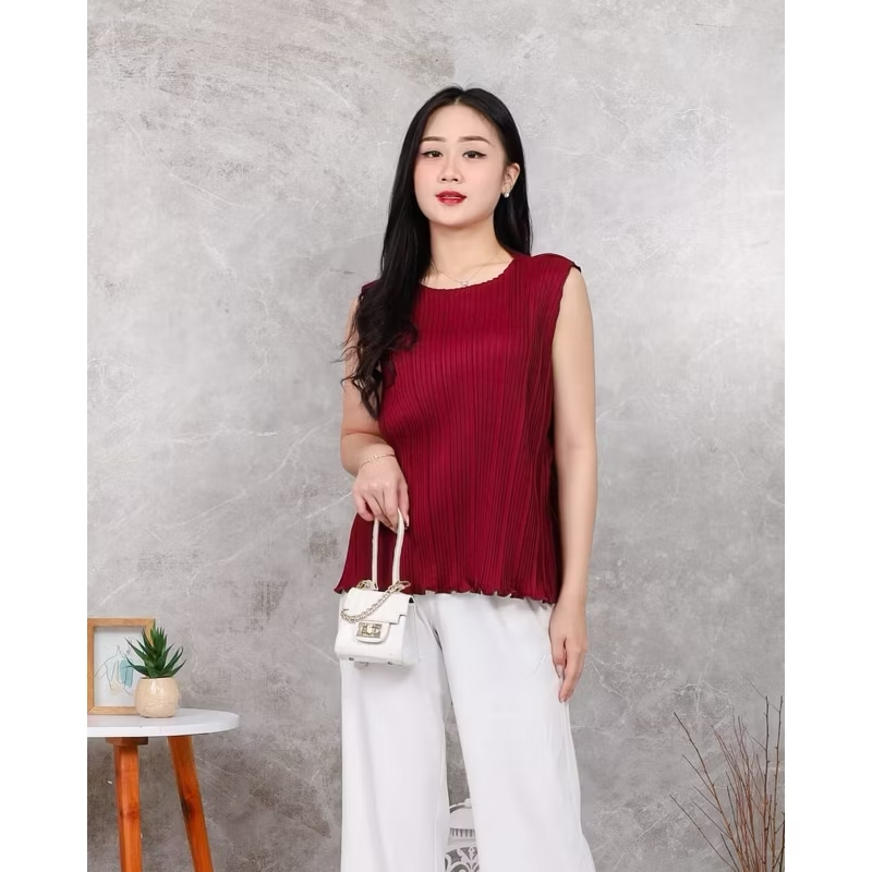 Atasan Tanktop BB premium / Baju Plisket BB / Casual