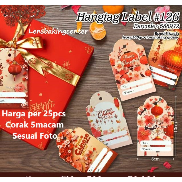 Hang Tag GIFT Imlek Premium Chinese New Year CNY Label Parcel Hari Raya Kartu Ucapan Hampers Kado So