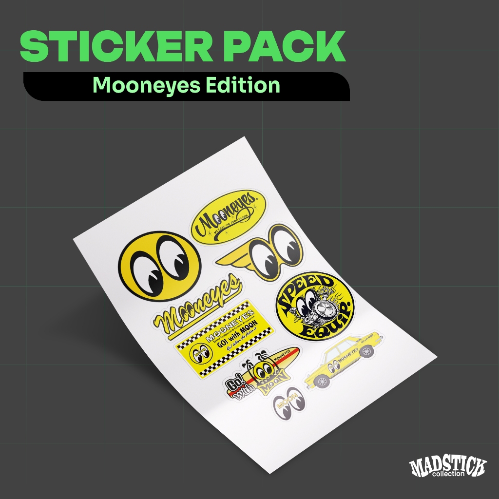 

STICKER PACK MOONEYES / STICKER CARS / STICKER MOTORCYCLE / STICKER AESTHETIC / STIKER HP