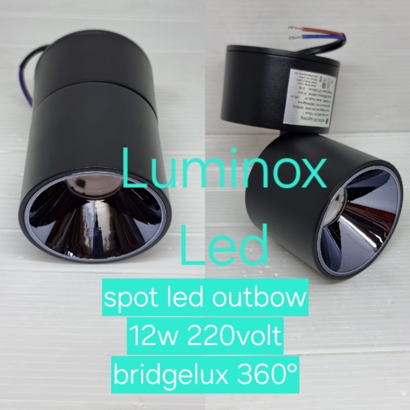 spotlight plafon 360° led bridgelux 12w 12watt / spotlight lukisan nempel plafon led 12w 12 watt 220