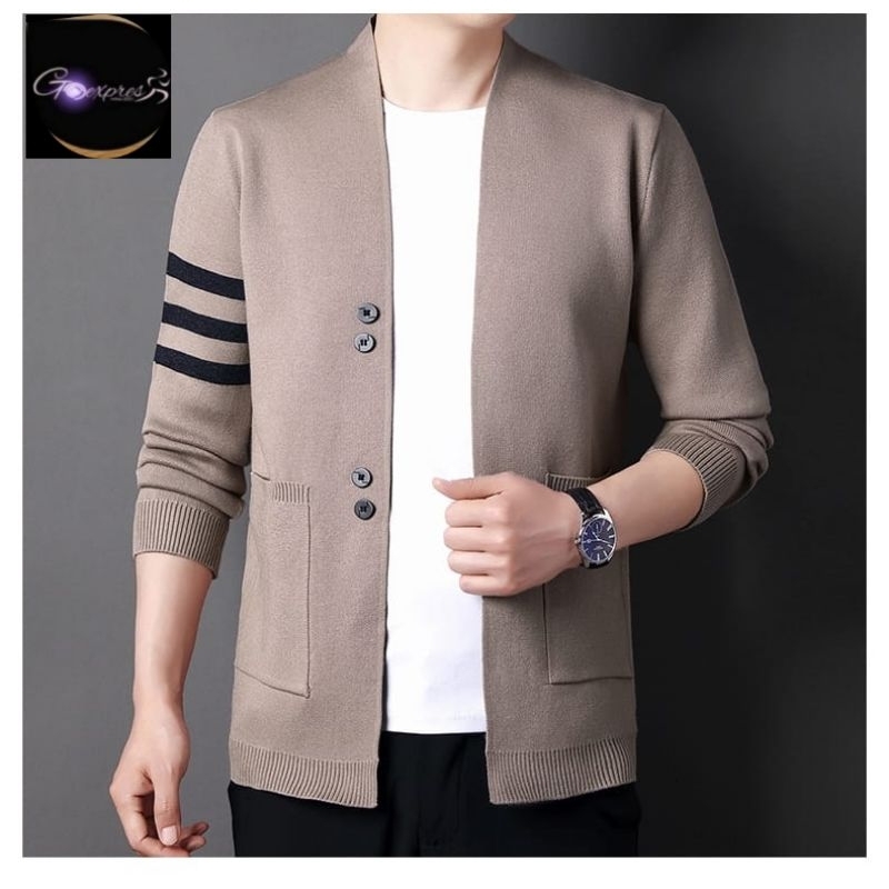 Sweater Oversize Pria Cotton Combed 100%/Sweater Kardigan Rajut Pria/Sweater Kancing Variasi