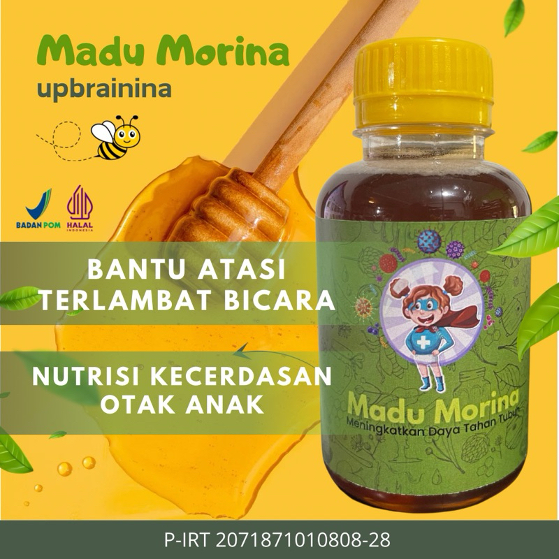 

UPBRAININA - Madu Morina upbrainina madu anak madu kesehatan mengatasi terlambat bicara Nutrisi Kecerdasan Otak Anak