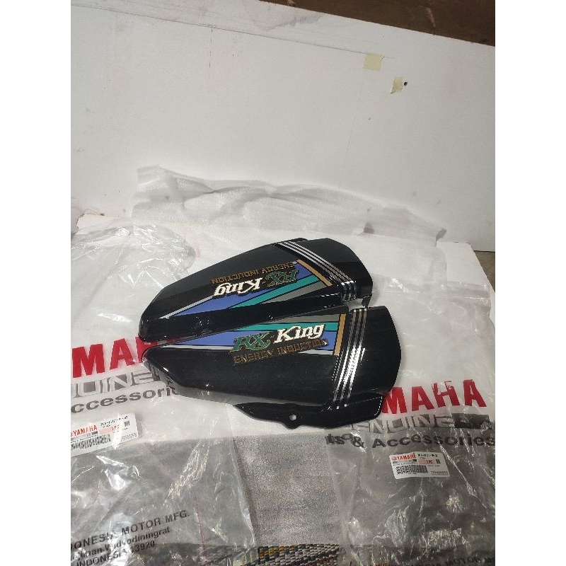 COVER SIDE BOK DOP AKI OLSAM RX KING ORIGINAL YGP GRES BARU LIST STRIPING HIJAU BIRU 1994 COBRA