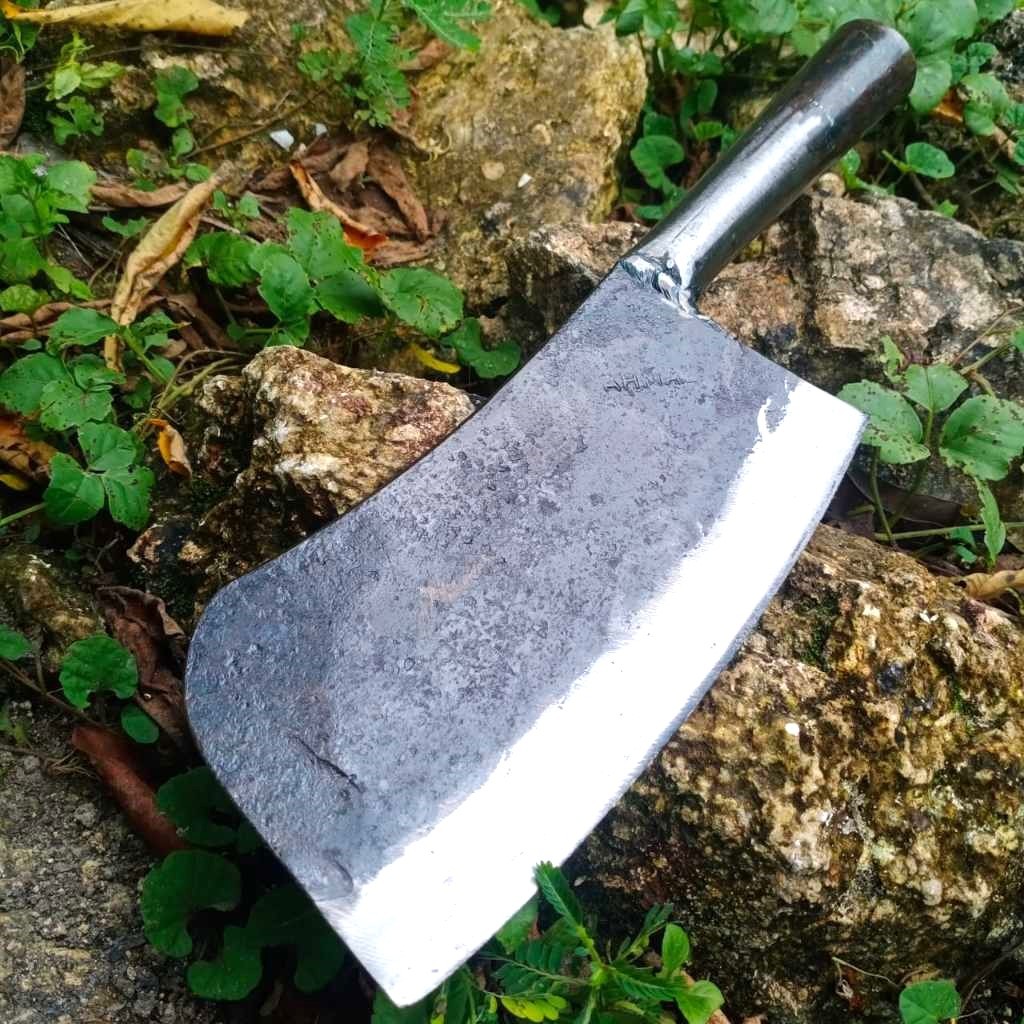 Lostklik Pisau Cacah Daging Dan Tulang Sapi, Tebal 8 Mm Lebar 9 Cm