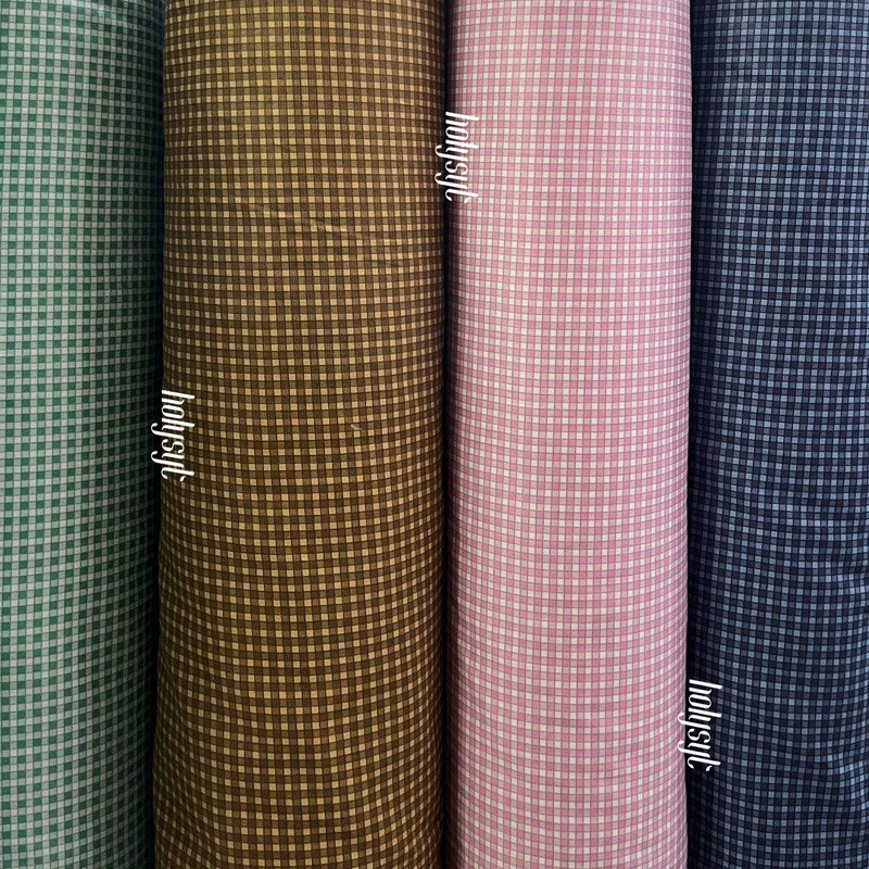 Kain Katun Jepang Japan Design Tokai Senko Motif Kotak Kecil