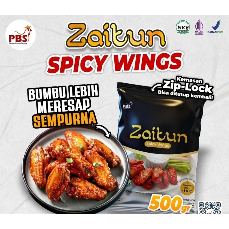 

ZAITUN SPICY CHIKEN WINGS 500gr