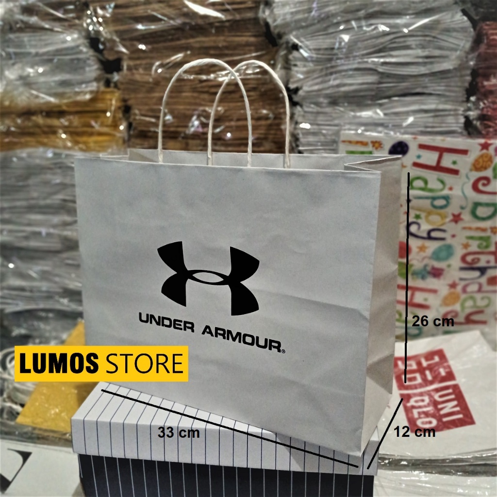 

Paper bag kado Under Armour putih Landscape