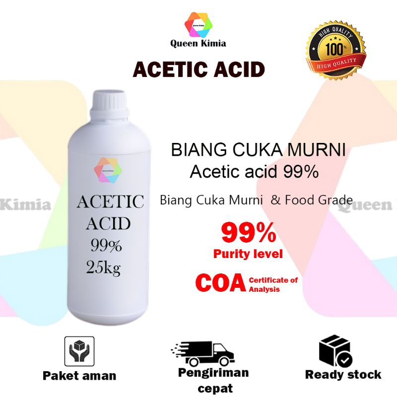 

Biang Cuka Murni 25kg Food Grade / asetat / Acetic Acid / Bibit Cuka pembersih 25kg Murah