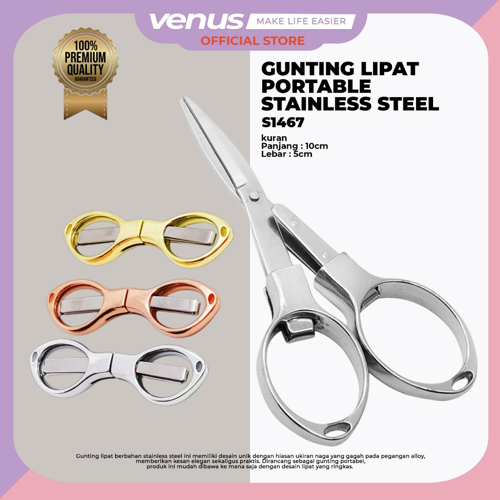

Gunting Lipat Portable Stainless Steel Gunting Travel Folding Pocket Scissors Gunting Kapas Mini Lipat Tajam Model Kacamata S1467