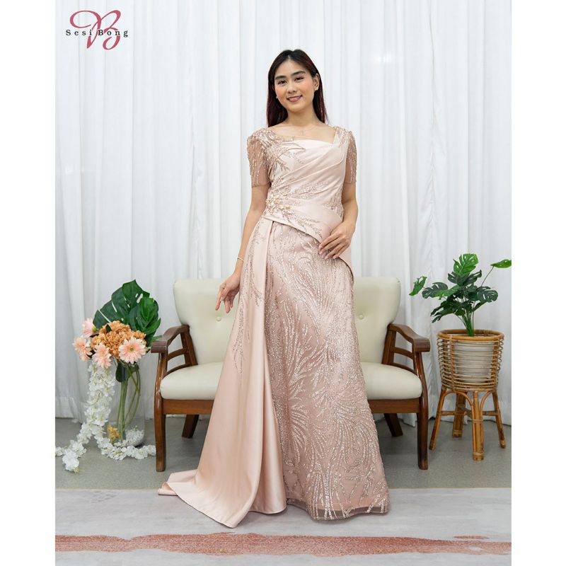 Gaun Pesta 1129 Rose Gold
